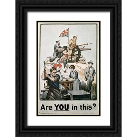 Are You In This? Black Ornate Wood Framed Art Print with Double Matting by Unknown