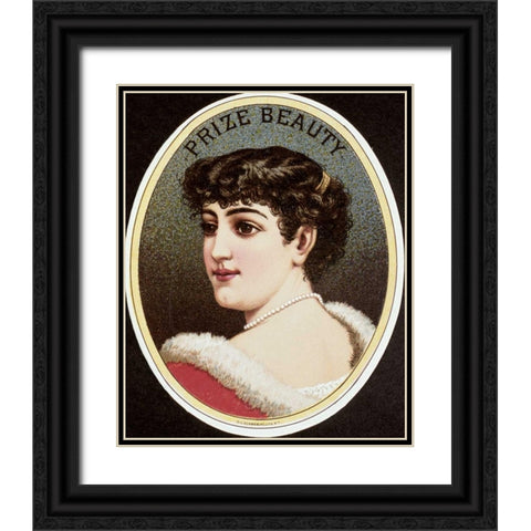 Prize Beauty Black Ornate Wood Framed Art Print with Double Matting by Unknown