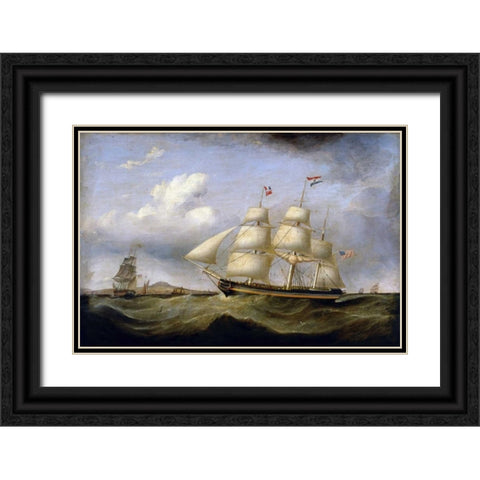 Hark Away Black Ornate Wood Framed Art Print with Double Matting by Walters, Samuel