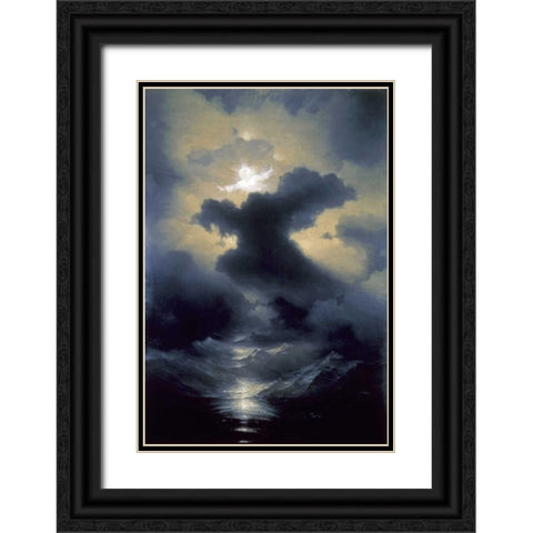 Chaos - the Creation Black Ornate Wood Framed Art Print with Double Matting by Aywasovski, I.