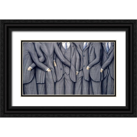 High Risk 1994 Black Ornate Wood Framed Art Print with Double Matting by Bertani, Ernesto