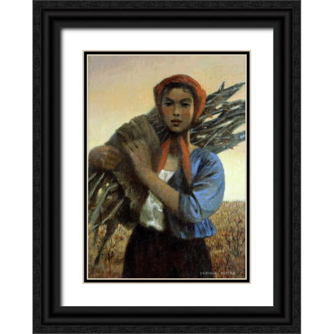 Late Afternoon - Atardecer Black Ornate Wood Framed Art Print with Double Matting by Castro, Enrique