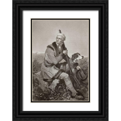 Daniel Boone, American Frontiersman Black Ornate Wood Framed Art Print with Double Matting by Chappell, Alonzo
