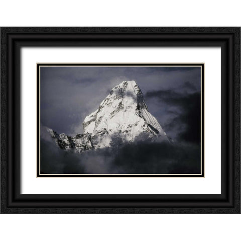 Music Making Angel with Lute Black Ornate Wood Framed Art Print with Double Matting by Da Forli, Melozzo