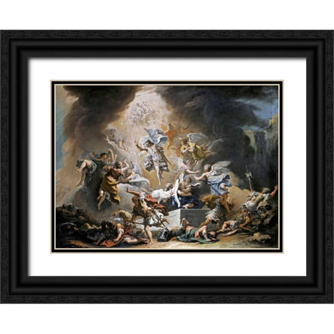 The Resurrection Black Ornate Wood Framed Art Print with Double Matting by Ricci, Sebastiano