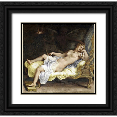 Dream of Ecuba Black Ornate Wood Framed Art Print with Double Matting by Romano, Giulio
