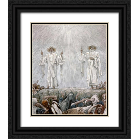 The Ascension Black Ornate Wood Framed Art Print with Double Matting by Tissot, James Jacques