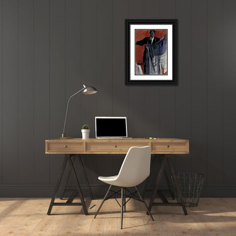 PKZ Black Ornate Wood Framed Art Print with Double Matting by Falk, Hans