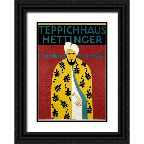 Teppichhaus Hettinger Black Ornate Wood Framed Art Print with Double Matting by Morach, Otto