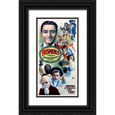 Mesmeris / The Greatest Lightening Change Artist in the World Black Ornate Wood Framed Art Print with Double Matting by Unknown