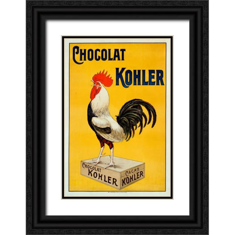 Chocolat Kohler Black Ornate Wood Framed Art Print with Double Matting by Unknown