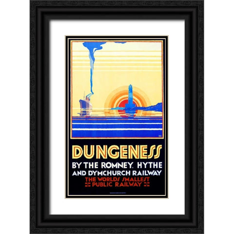 Dungeness Black Ornate Wood Framed Art Print with Double Matting by Unknown