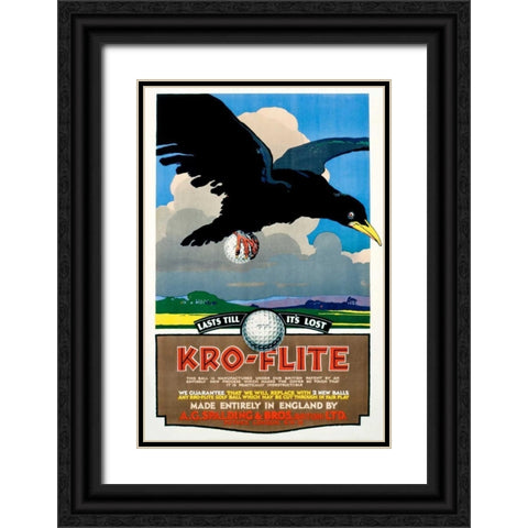 Kro-Flite Black Ornate Wood Framed Art Print with Double Matting by Unknown