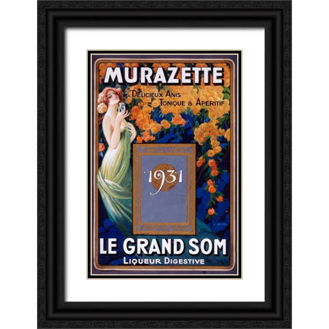 Murazette Black Ornate Wood Framed Art Print with Double Matting by Camps, Gaspar