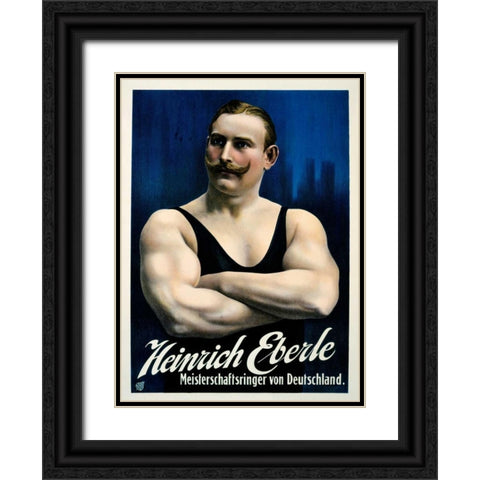 Heinrich Eberle Black Ornate Wood Framed Art Print with Double Matting by Friedlander