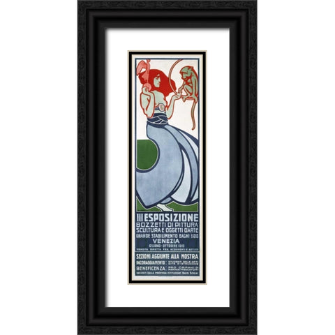 III Esposizione bozzetti di pittura Black Ornate Wood Framed Art Print with Double Matting by Sormani, Gian Luciano