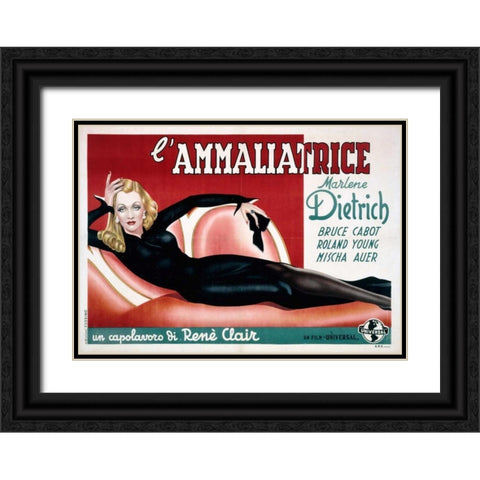 Lâ€™Ammaliatrice Black Ornate Wood Framed Art Print with Double Matting by Vargas, Alberto