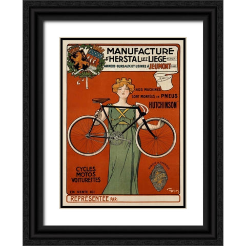 Manufacture dâ€™Herstal Black Ornate Wood Framed Art Print with Double Matting by Grim
