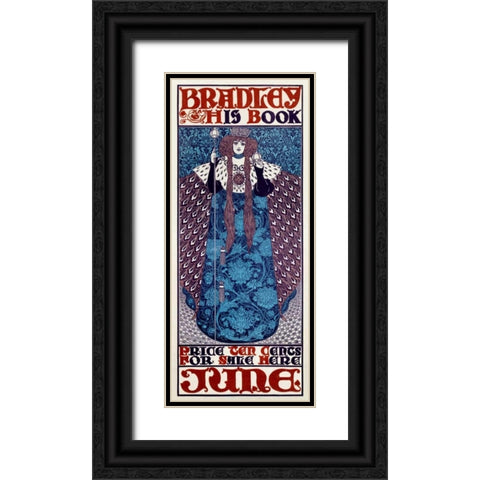 Bradley/His Book/June Black Ornate Wood Framed Art Print with Double Matting by Bradley, William H.