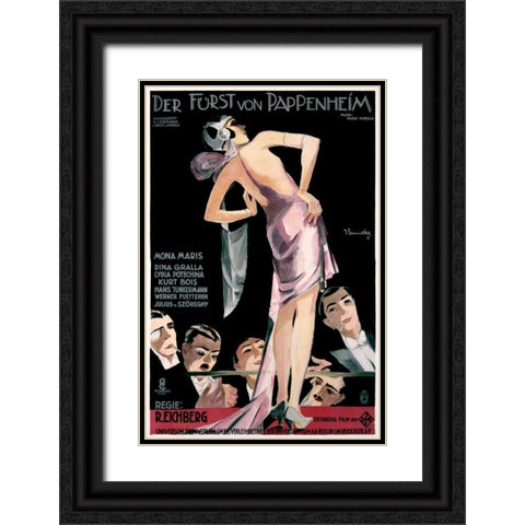 Der Furst von Pappenheim Black Ornate Wood Framed Art Print with Double Matting by Fenneker, Josef