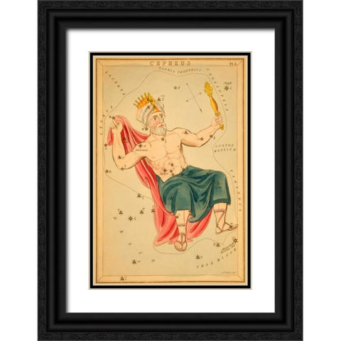 Cepheus, 1825 Black Ornate Wood Framed Art Print with Double Matting by Aspin, Jehoshaphat