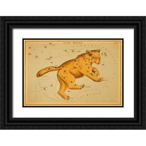 Ursa Major, 1825 Black Ornate Wood Framed Art Print with Double Matting by Aspin, Jehoshaphat