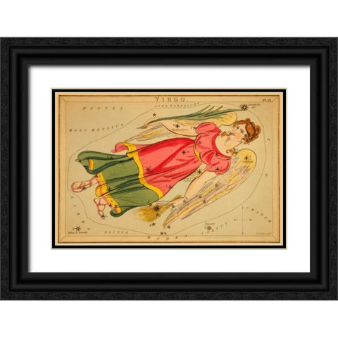 Virgo, 1825 Black Ornate Wood Framed Art Print with Double Matting by Aspin, Jehoshaphat