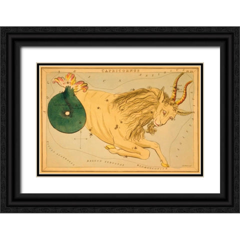 Capricorn, 1825 Black Ornate Wood Framed Art Print with Double Matting by Aspin, Jehoshaphat