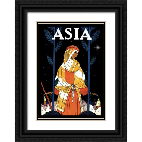 Palestine - Starlight with Title, 1925 Black Ornate Wood Framed Art Print with Double Matting by McIntosh, Frank