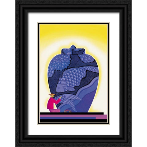 Craftsman, 1928 Black Ornate Wood Framed Art Print with Double Matting by McIntosh, Frank