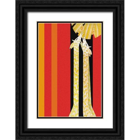 African Landscape, 1929 Black Ornate Wood Framed Art Print with Double Matting by McIntosh, Frank