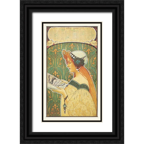 Lithografia Bobes, 1900 Black Ornate Wood Framed Art Print with Double Matting by Unknown