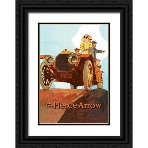 Sightseeing from the Pierce-Arrow Black Ornate Wood Framed Art Print with Double Matting by Unknown