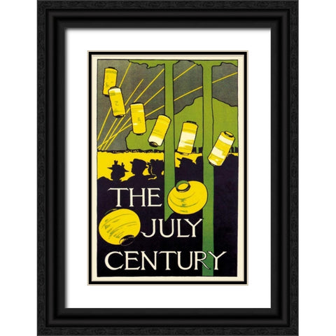 The July Century, 1895 Black Ornate Wood Framed Art Print with Double Matting by Woodbury, Charles H.