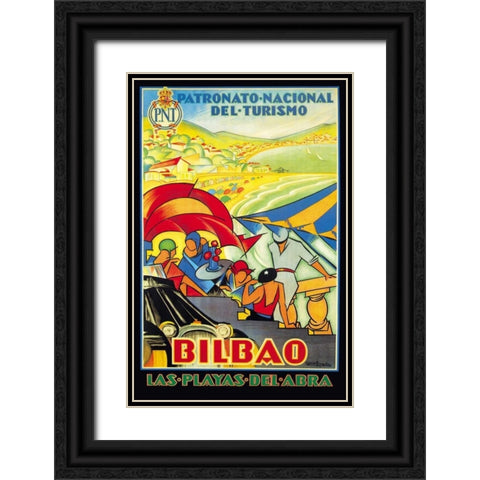 Patronato-Nacional del Turismo Black Ornate Wood Framed Art Print with Double Matting by Jones, Mary Wright