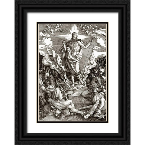 The Great Passion 12 Black Ornate Wood Framed Art Print with Double Matting by Durer, Albrecht