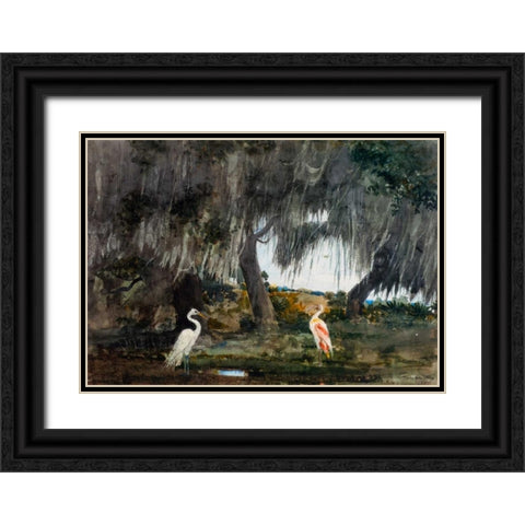 At Tampa Black Ornate Wood Framed Art Print with Double Matting by Homer, Winslow