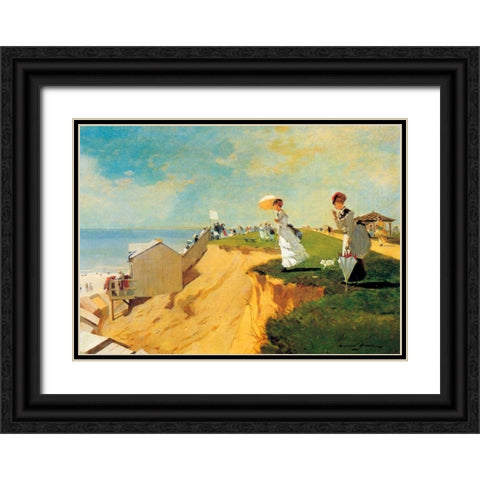 Long Branch New Jersey Black Ornate Wood Framed Art Print with Double Matting by Homer, Winslow