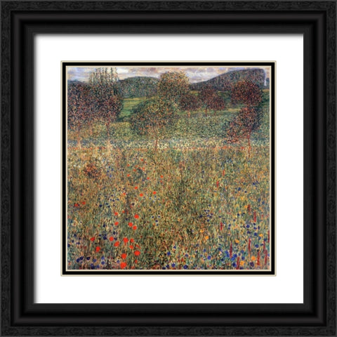 Orchard Black Ornate Wood Framed Art Print with Double Matting by Klimt, Gustav