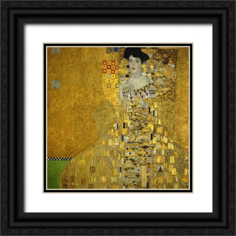 Portrait Of Adele Bloch Bauer I 1907 Black Ornate Wood Framed Art Print with Double Matting by Klimt, Gustav