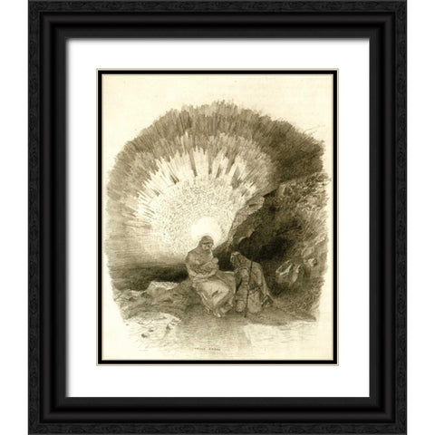 Holy Family Black Ornate Wood Framed Art Print with Double Matting by Redon, Odilion