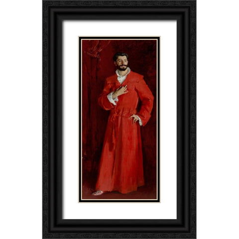 Doctor Pozzi at Home, 1881 Black Ornate Wood Framed Art Print with Double Matting by Sargent, John Singer