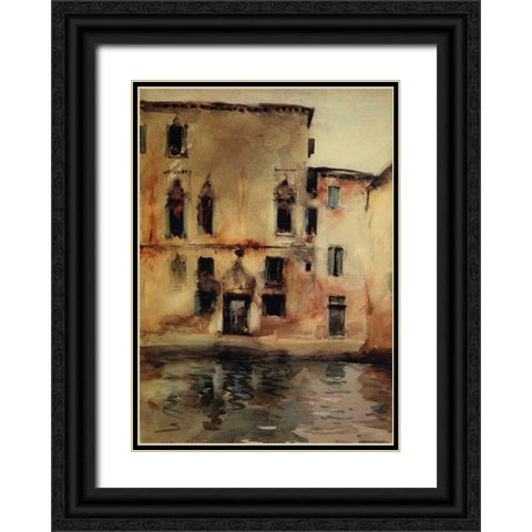 Palazzo Marcello, 1880-81 Black Ornate Wood Framed Art Print with Double Matting by Sargent, John Singer