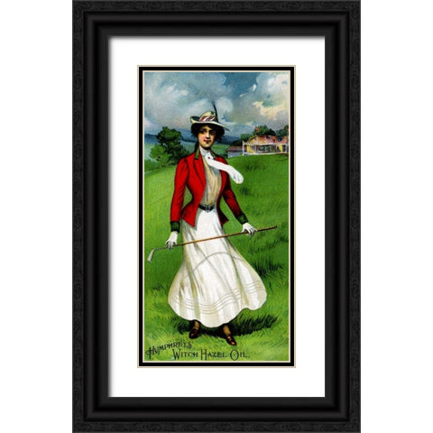Humphreys Witch Hazel Oil Black Ornate Wood Framed Art Print with Double Matting by Advertisement