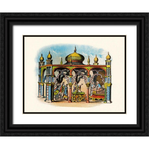 The Rival Chieftains Black Ornate Wood Framed Art Print with Double Matting by Unknown