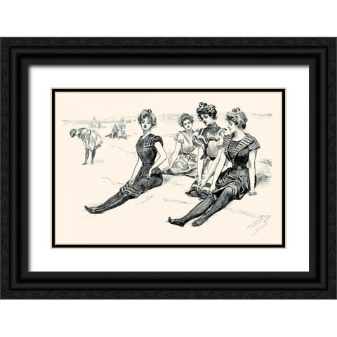 Picturesque America Black Ornate Wood Framed Art Print with Double Matting by Gibson, Charles Dana