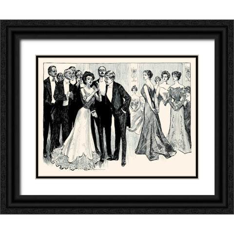 The Race is Not Always to the Beautiful Black Ornate Wood Framed Art Print with Double Matting by Gibson, Charles Dana