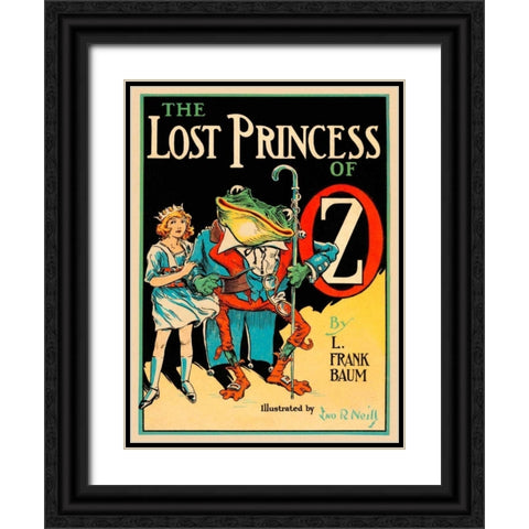 Lost Princess of Oz Black Ornate Wood Framed Art Print with Double Matting by Neill, John R.