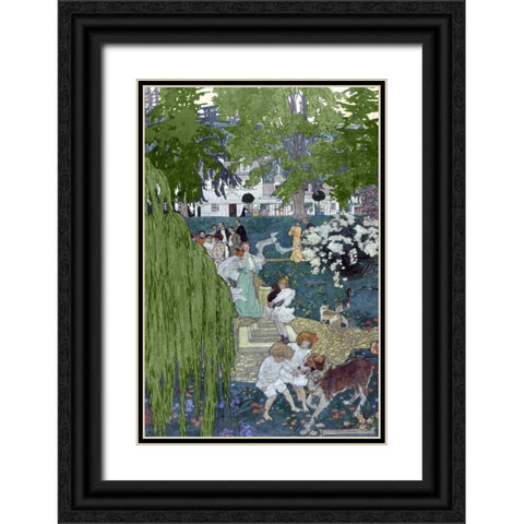 Life was made for love and cheer Black Ornate Wood Framed Art Print with Double Matting by Green, Elizabeth Shippen