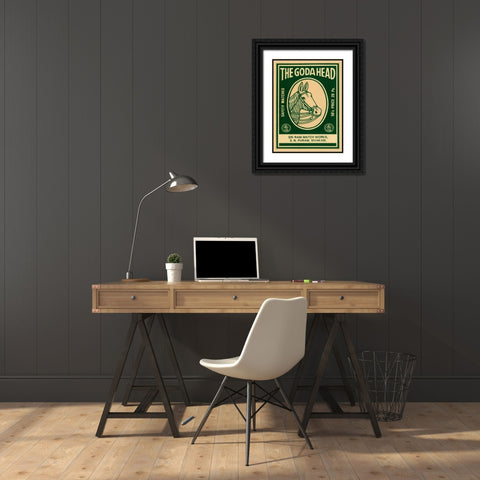 The Goda Head M Black Ornate Wood Framed Art Print with Double Matting by Phillumenart